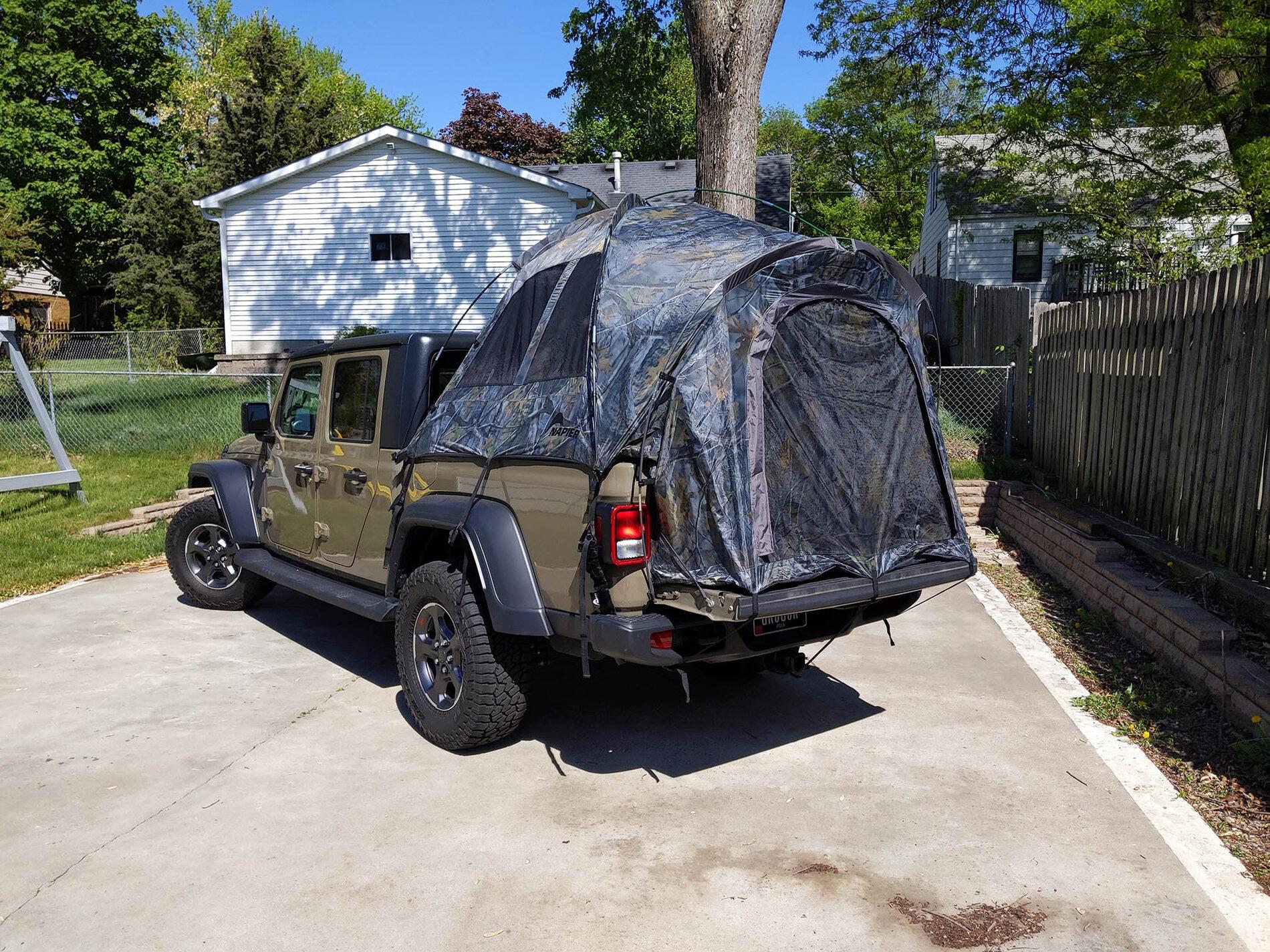 Jeep Gladiator Hell of a deal on a Truck Tent $25 napier tent 4