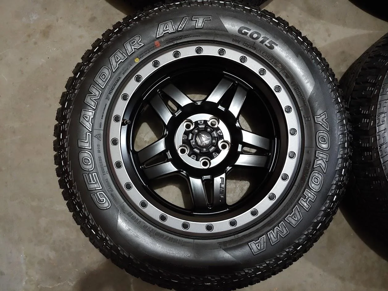 Jeep Gladiator PRICE DROP: Save over $850 on 4 Nearly Brand New Fuel Anza 18x9 wheels with 285 Yokohama Geolander A/T full wheel and tir