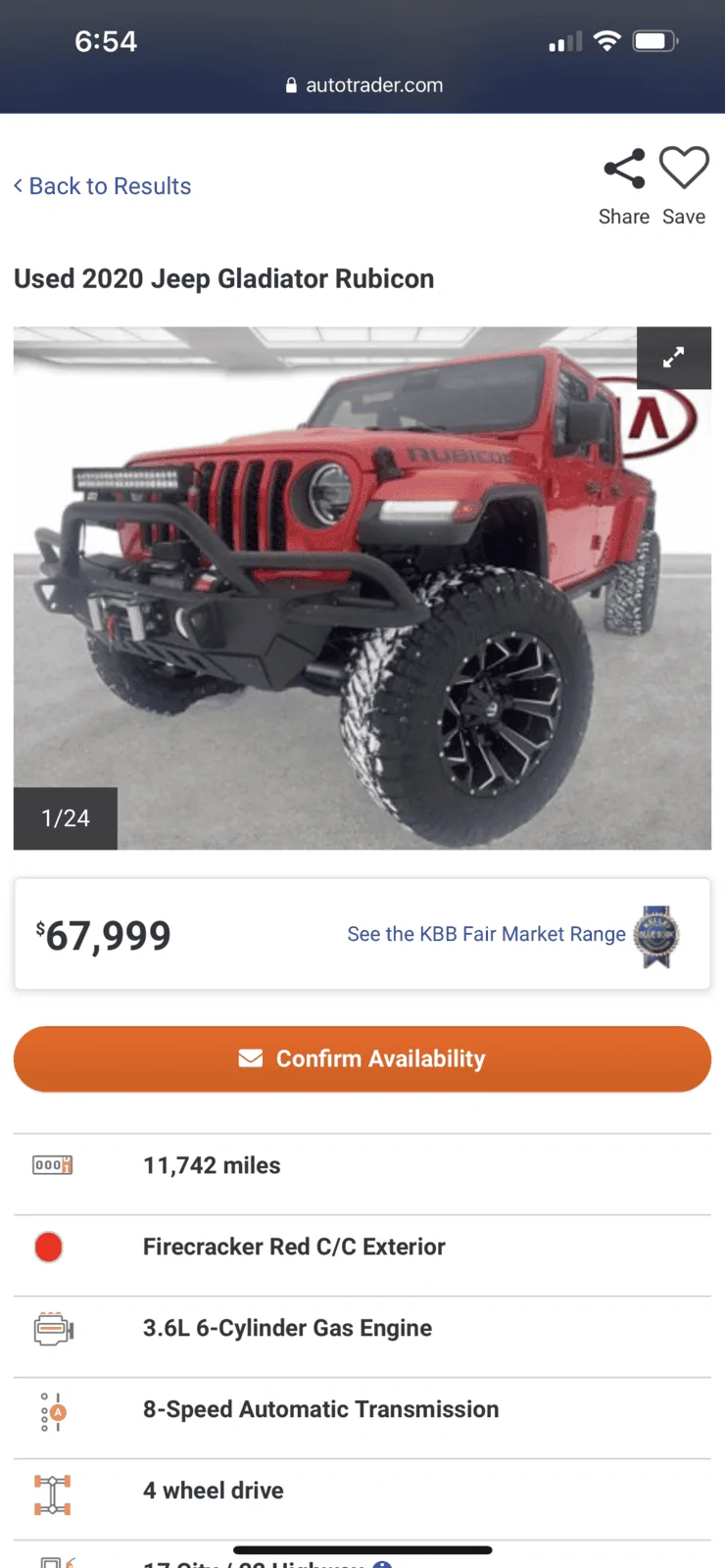 Jeep Gladiator Gladiators gaining in value. E5521625-E960-456A-BE55-CC37161EBD3E