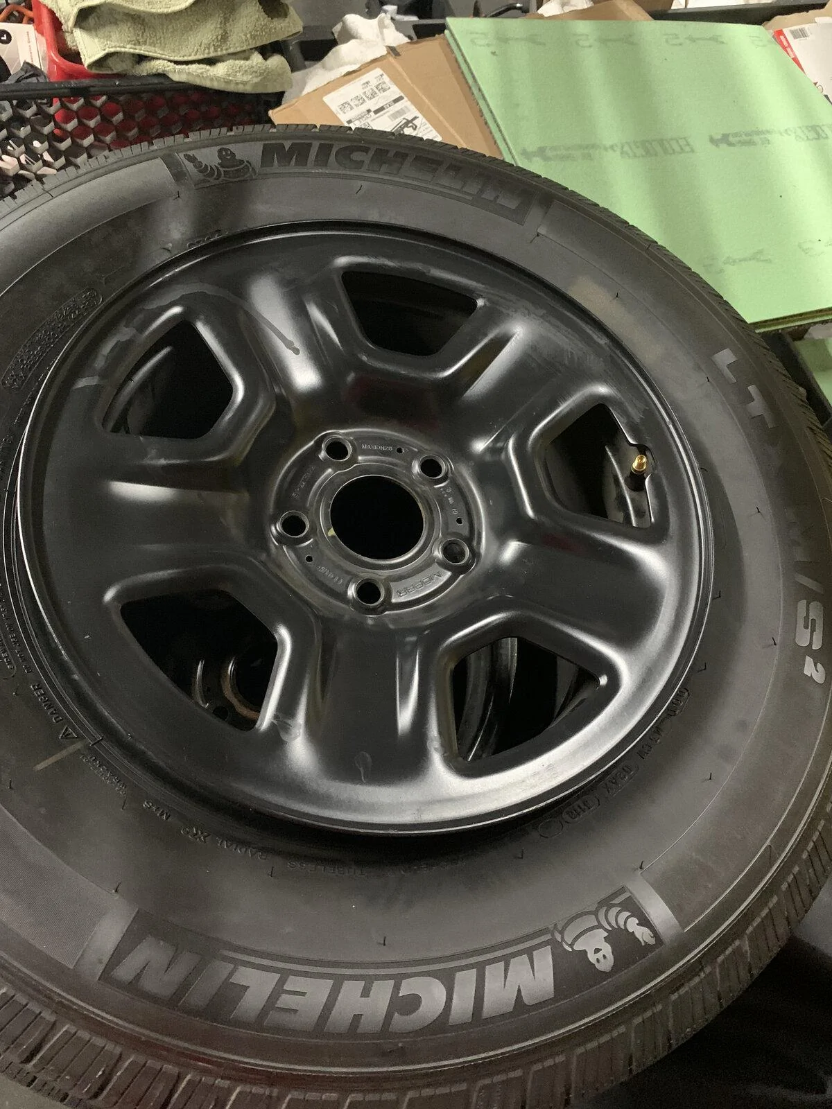 Jeep Gladiator Los Angeles - Set of (5) JL/JT 245/75R17 Tires and (5) Stock Black Sport Steel Wheels IMG_0140