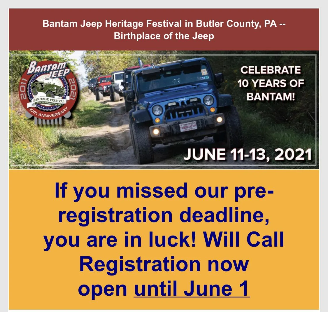 Jeep Gladiator Bantam Fest 2021 PA. E329443C-73CA-4782-B433-E0B46FE52BA3