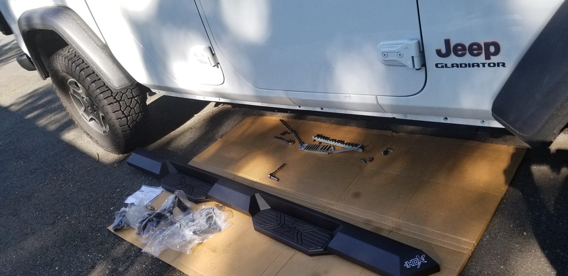 Jeep Gladiator Westin HDX step boards install instructions vs real life! 20210527_091529
