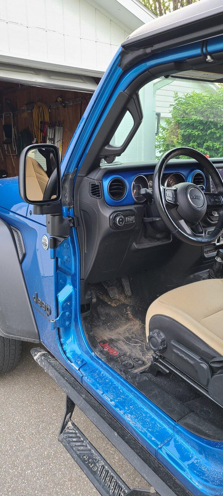 Jeep Gladiator Mopar door off mirrors and brackets 20210527_192327