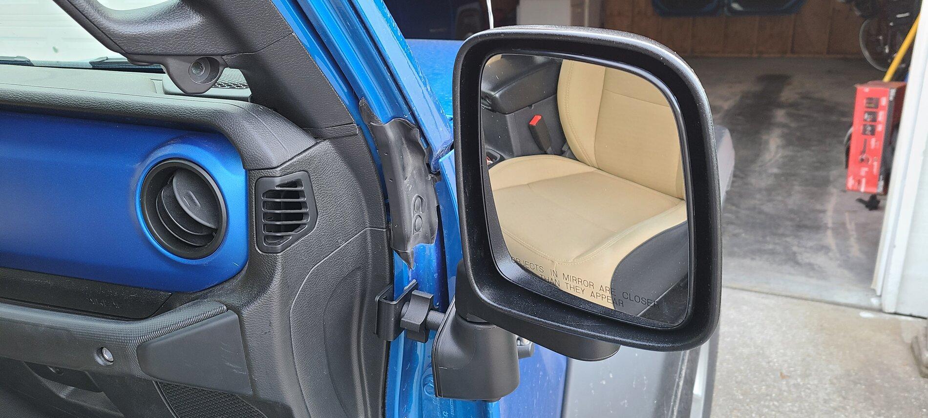 Jeep Gladiator Mopar door off mirrors and brackets 20210527_192357