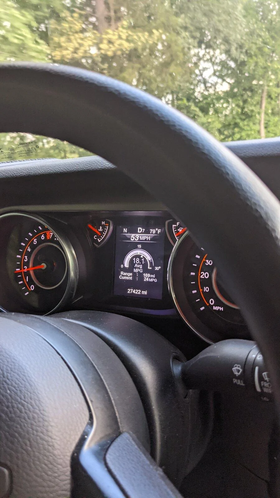 Jeep Gladiator Gas mileage MPG report, Dallas to Houston and back PXL_20210529_221406622
