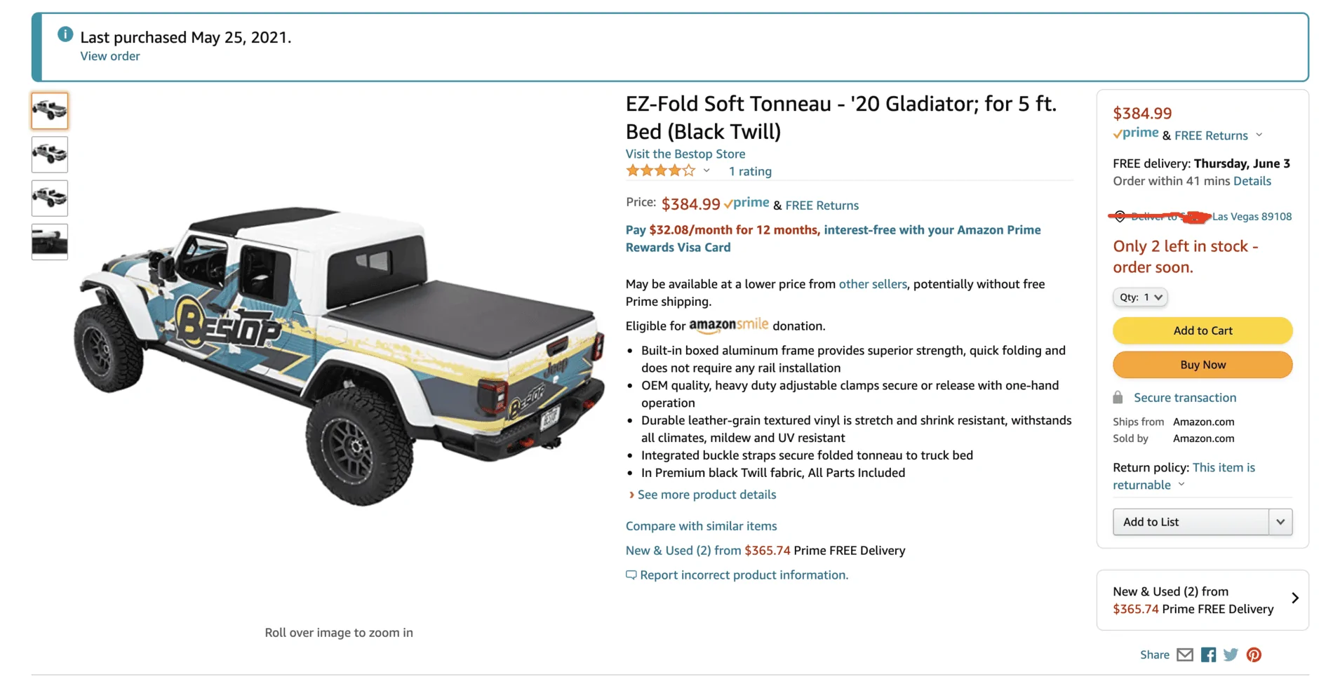 Jeep Gladiator Tonneau Cover Backorder?? 1622355739913