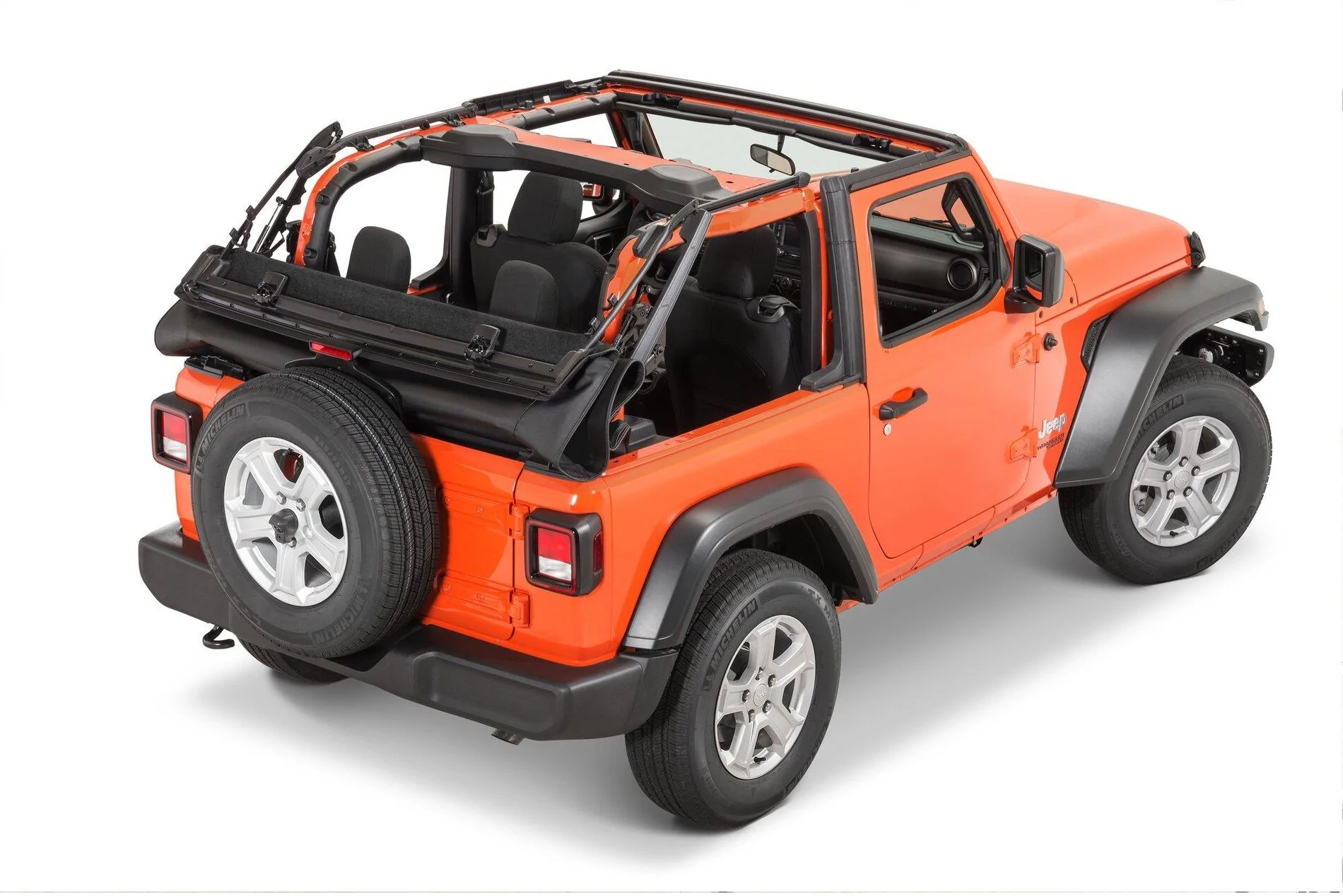 Jeep Gladiator Please tell me there's other soft top options p-wrangler-jl-2-Door-tinted-black-installed-folded