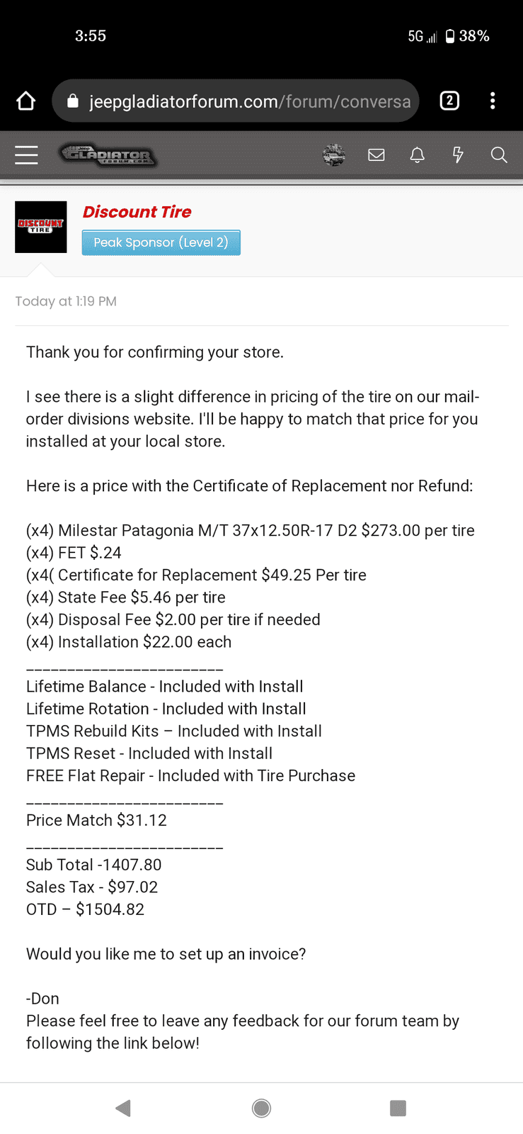 Jeep Gladiator RideRight+ 2.5” Lift is PERFECT! Screenshot_20210604-155526