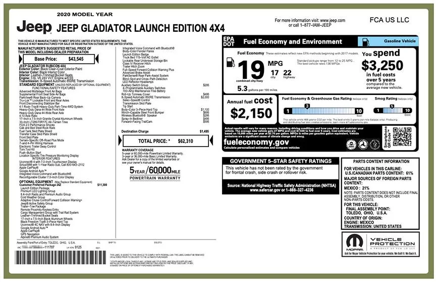 Jeep Gladiator Post your 2020 JT Gladiator build status glad_sticker