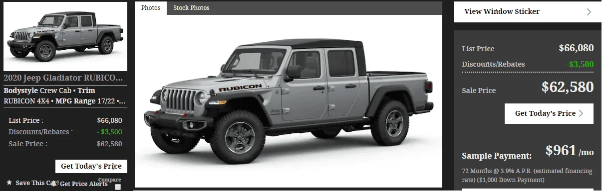 Jeep Gladiator Dealership *already* offering discounts INktM0N