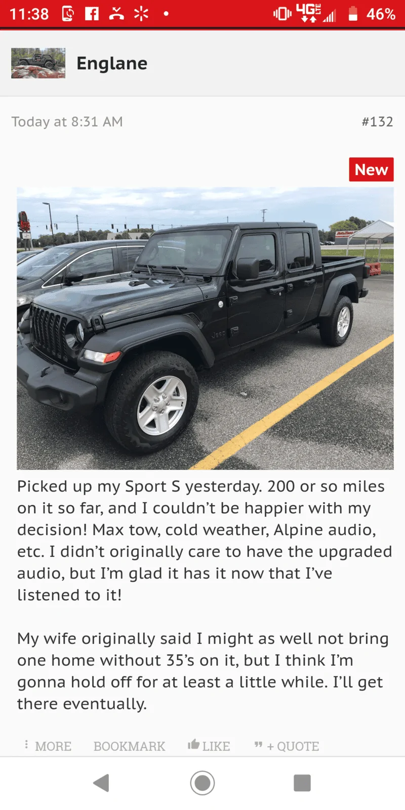 Jeep Gladiator Has anyone seen a MAXTow Package S model in person ? Screenshot_20190526-113845