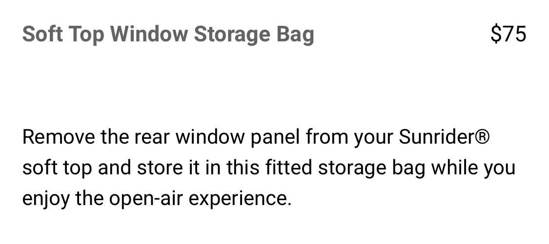 Jeep Gladiator Freedom top panel storage bag 4BFD8197-6BF8-4108-83E6-4913068B5940