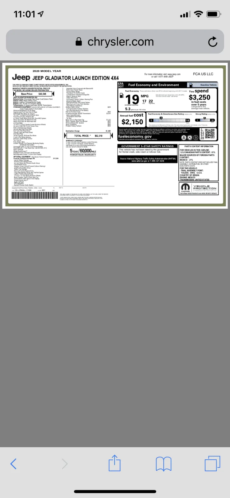 Jeep Gladiator LE on the way 43054008-F23E-45F6-B7E1-2E13CF81C540
