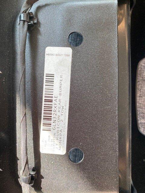 Jeep Gladiator Gladiator Steel Bumper with Rear sensors holes rear bumper part number