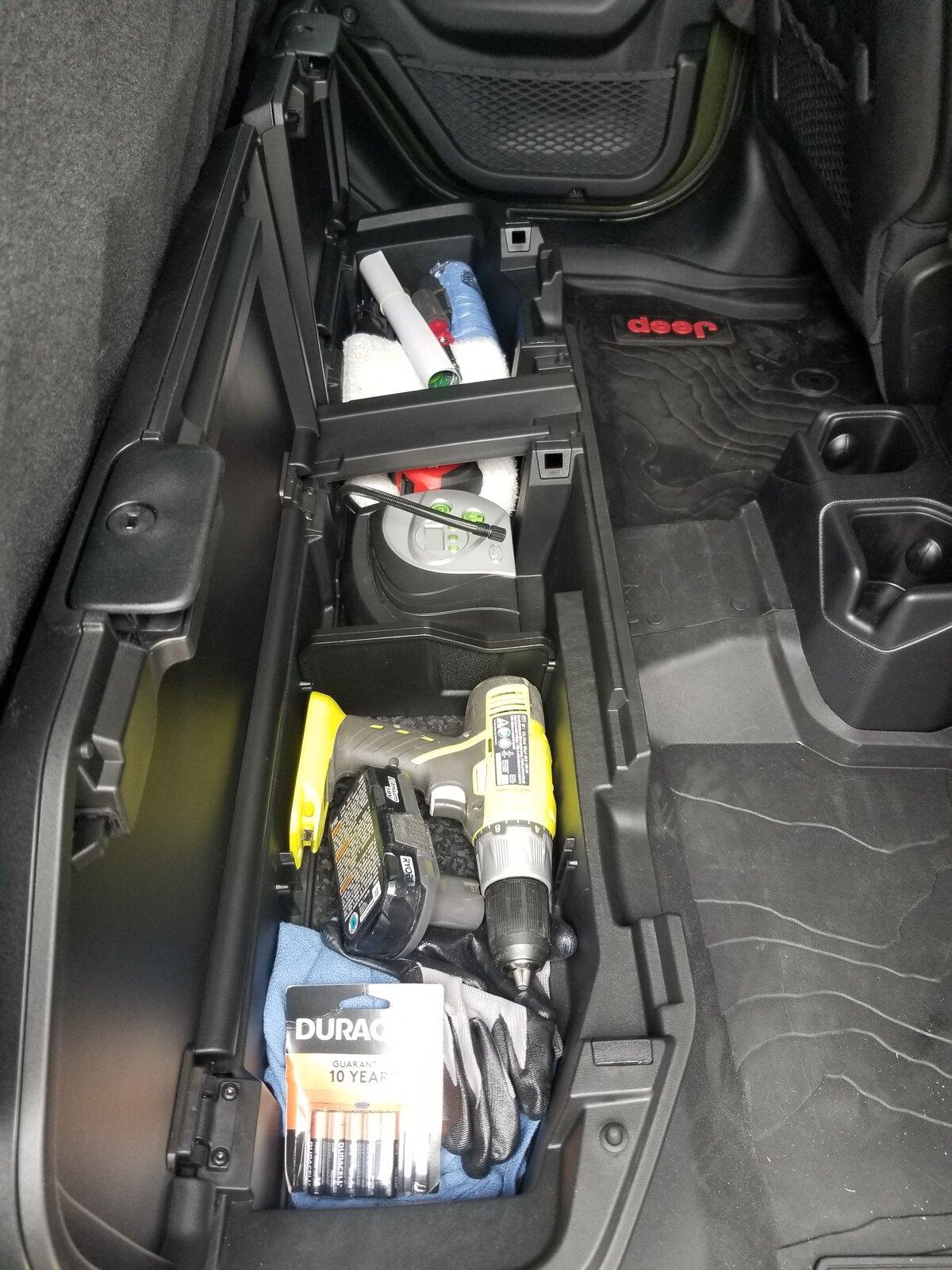 Jeep Gladiator How do you use your rear seat storage? (Pic request) 20210607_111152