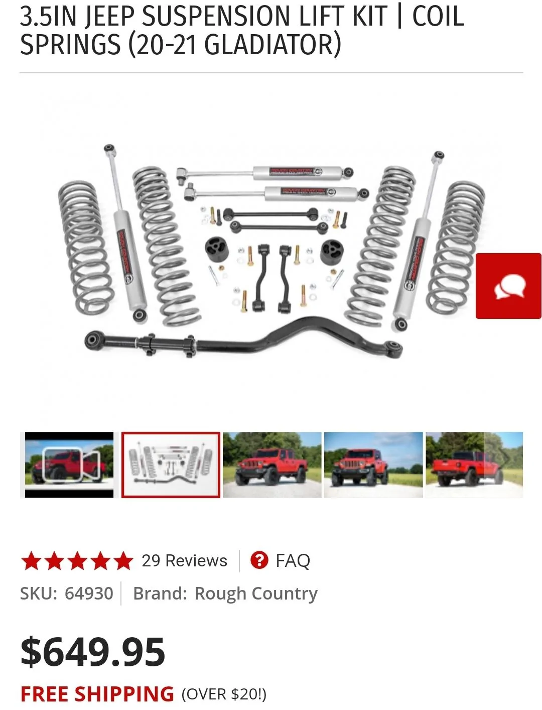 Jeep Gladiator Rough Country 3.5" lift - Coil VS Spacer Screenshot_20210607-183855_Chrom