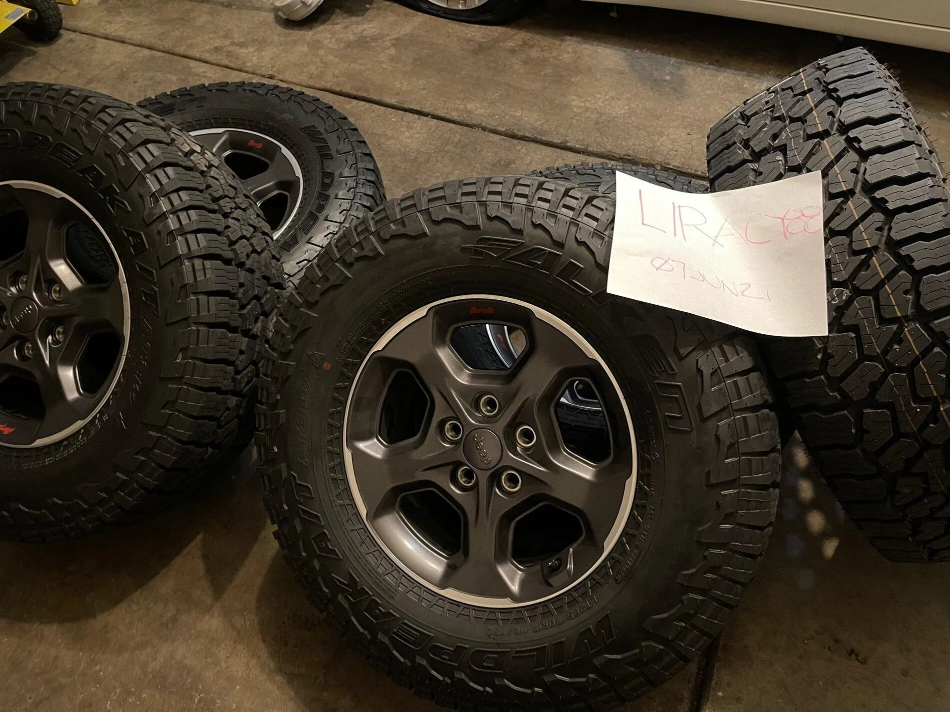 Jeep Gladiator 4 Rubicon wheels plus spare IMG_3996