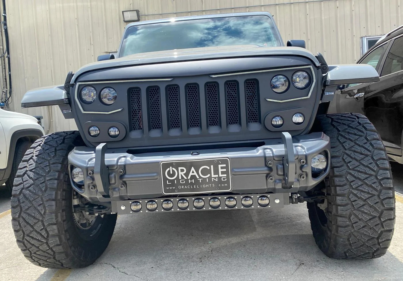 Jeep Gladiator LED Aux Light Integrated Front Skid Plate Concept IMG_4525