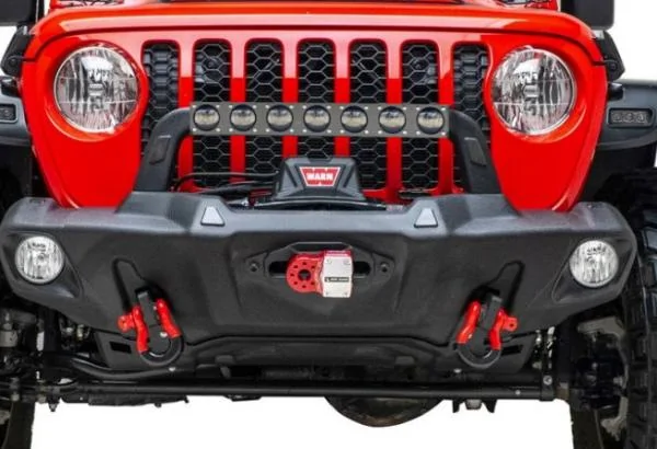 Jeep Gladiator LED Aux Light Integrated Front Skid Plate Concept lightbar