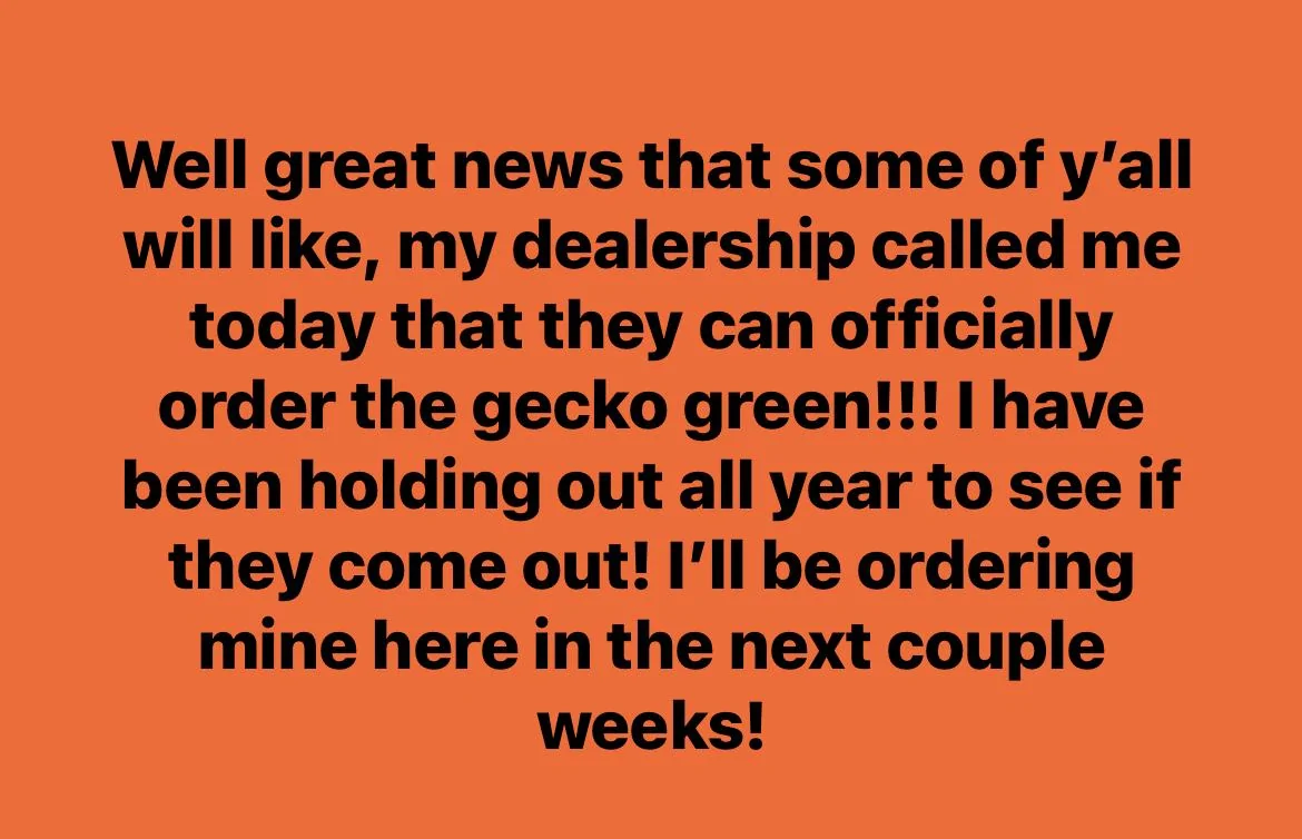 Jeep Gladiator GECKO GREEN Gladiator Club F277939E-E9BB-4090-8FA8-A361EB2F00E8