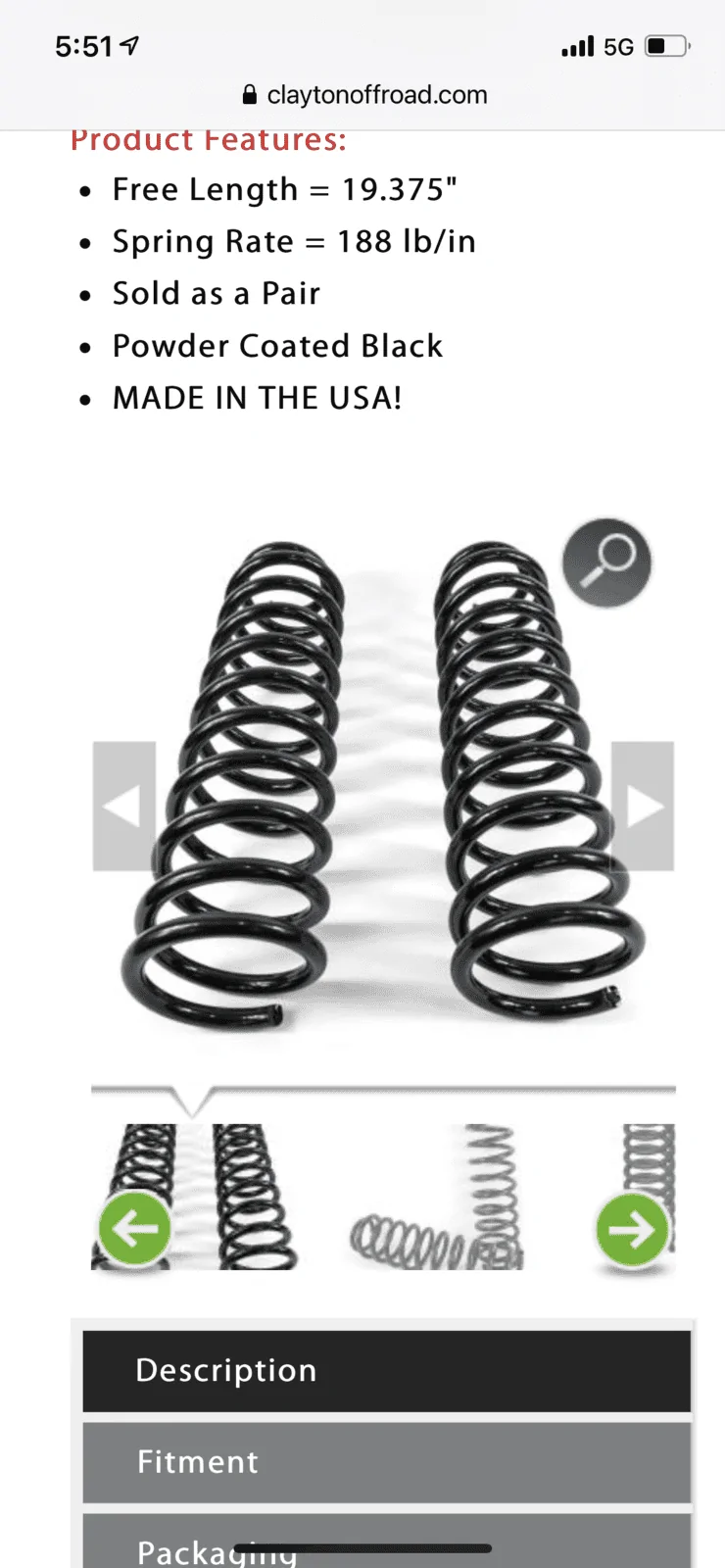 Jeep Gladiator $275 Clayton off-road 2.5 inch lift springs 0CEF51C2-B7F3-45CF-8903-1B5BEE4D4426