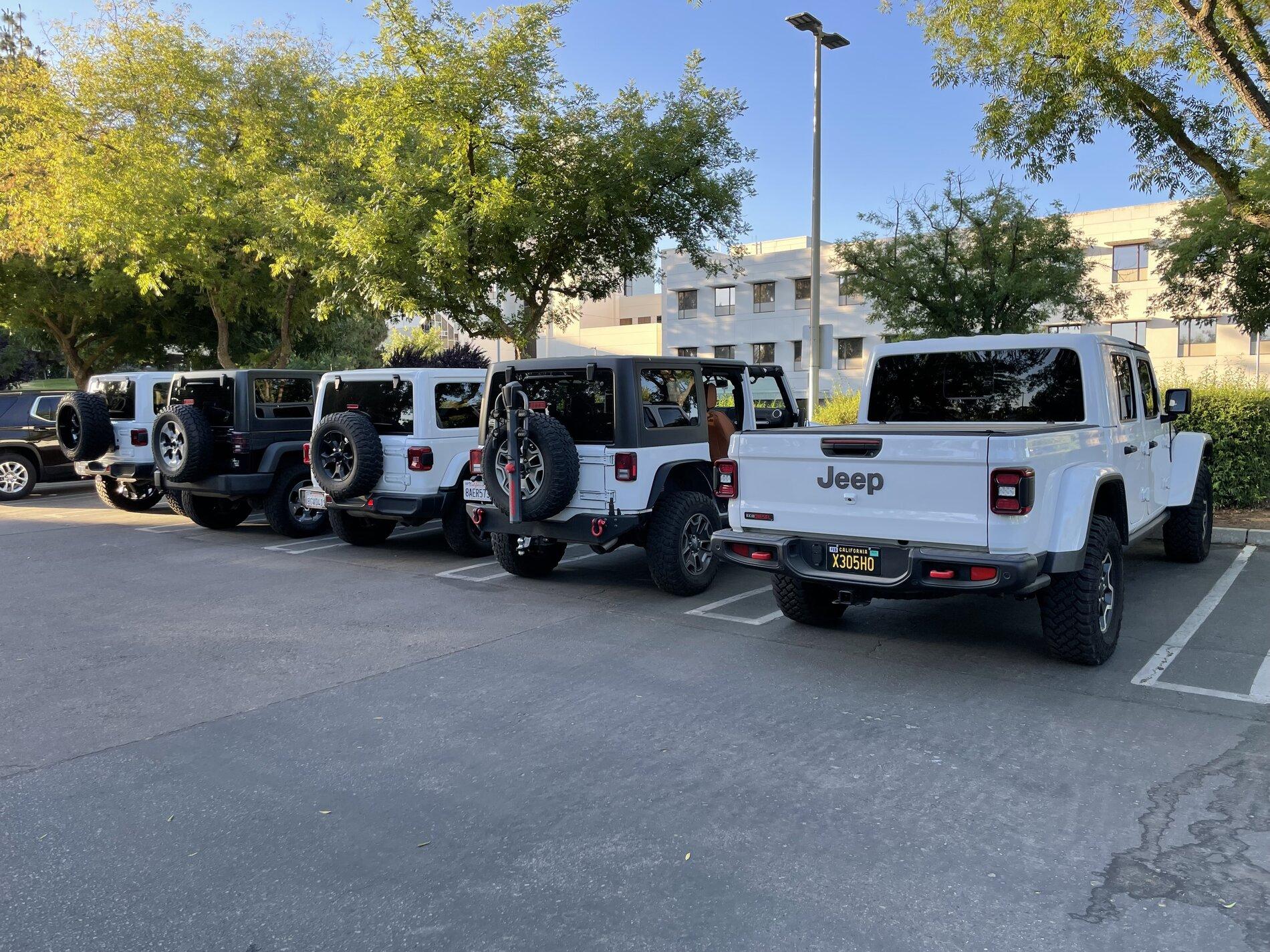 Jeep Gladiator Jeeps Parking Next To Jeeps IMG_1460