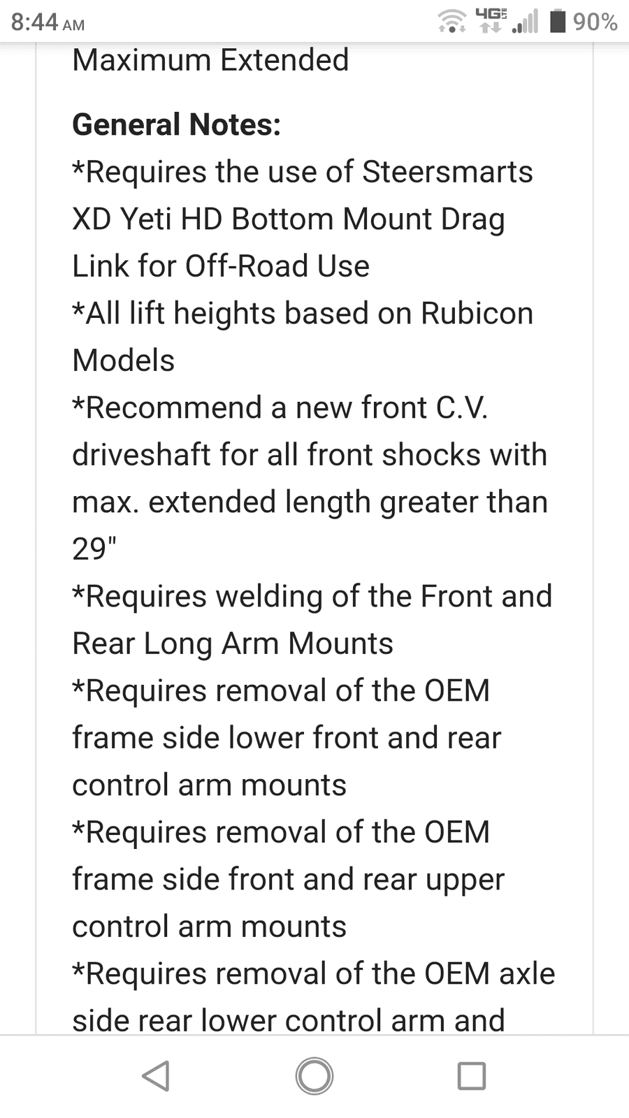 Jeep Gladiator Question about driveshaft Screenshot_20210613-084421