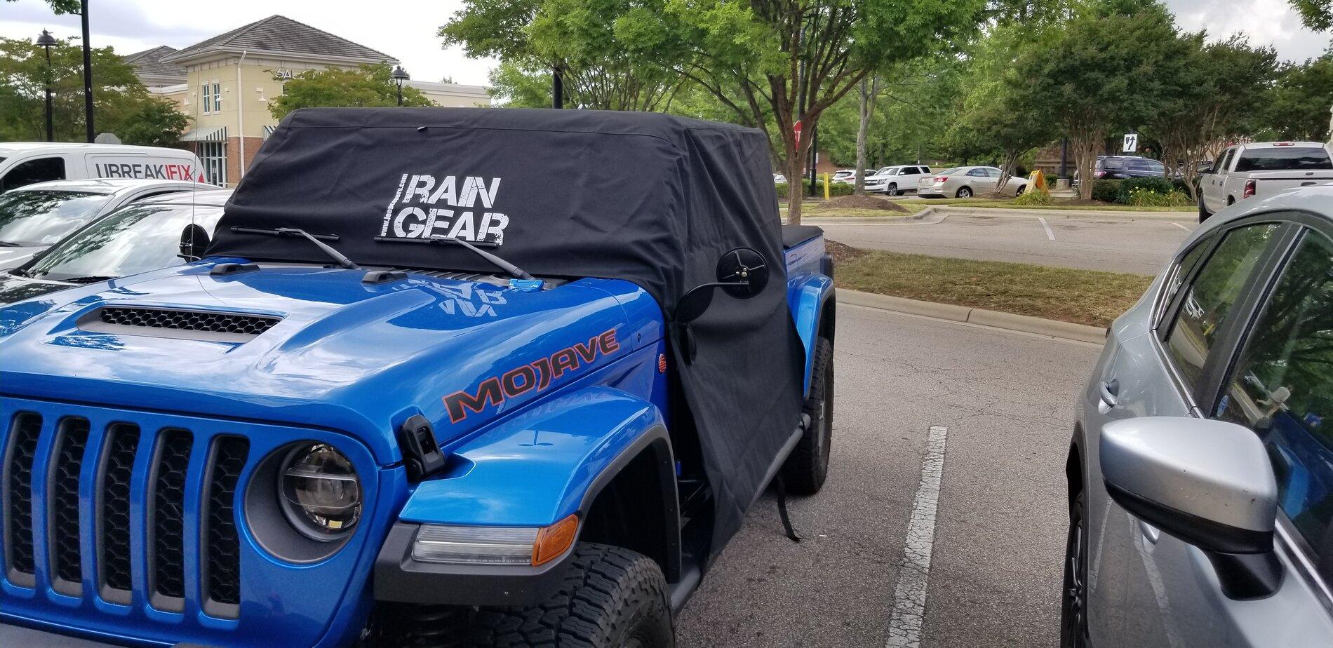 Jeep Gladiator MOPAR RAIN COVER w doors off but roof ON 20210529_144914