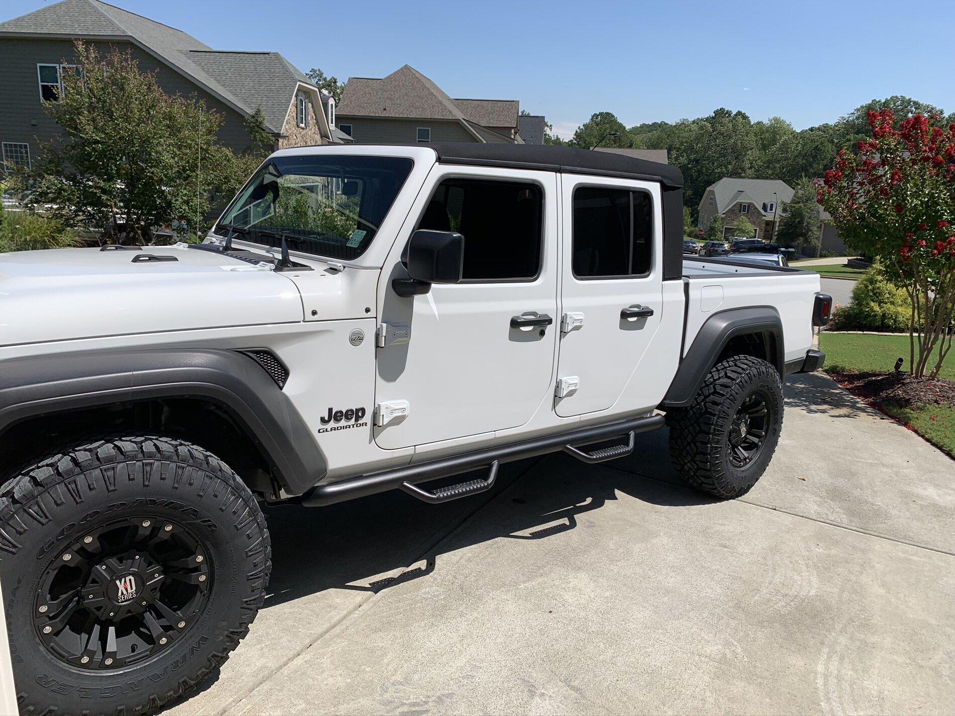 Jeep Gladiator SOLD wheels and tires - 17X9 KMC XD XD822 MONSTER II BLK - LT315/70R-17 (35’s) GOODYEAR WRANGLER DURATRAC $1250 image_6487327.JPG