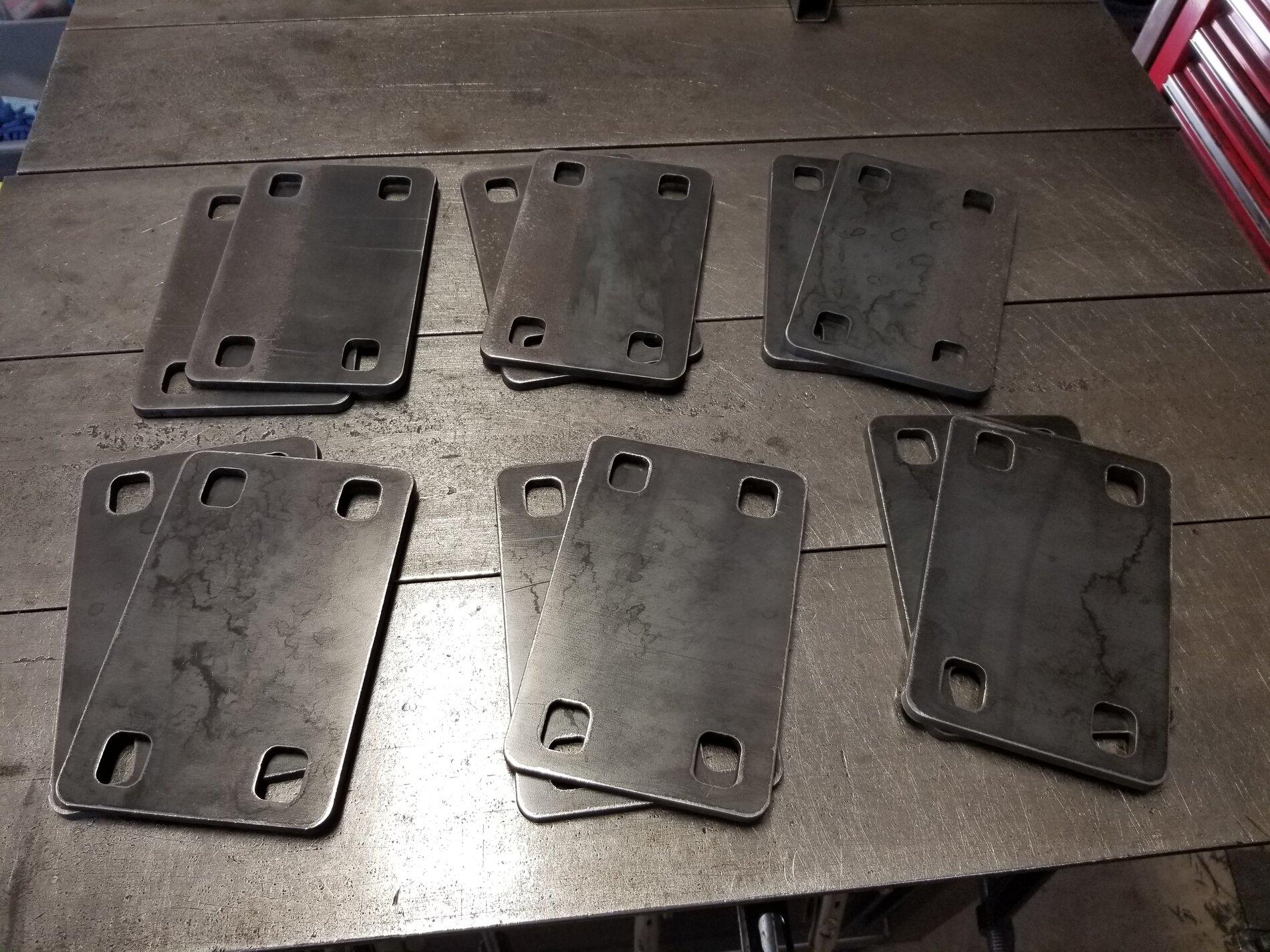 Jeep Gladiator 1/4" or 3/8" steel plate bumper spacers 20210614_183135