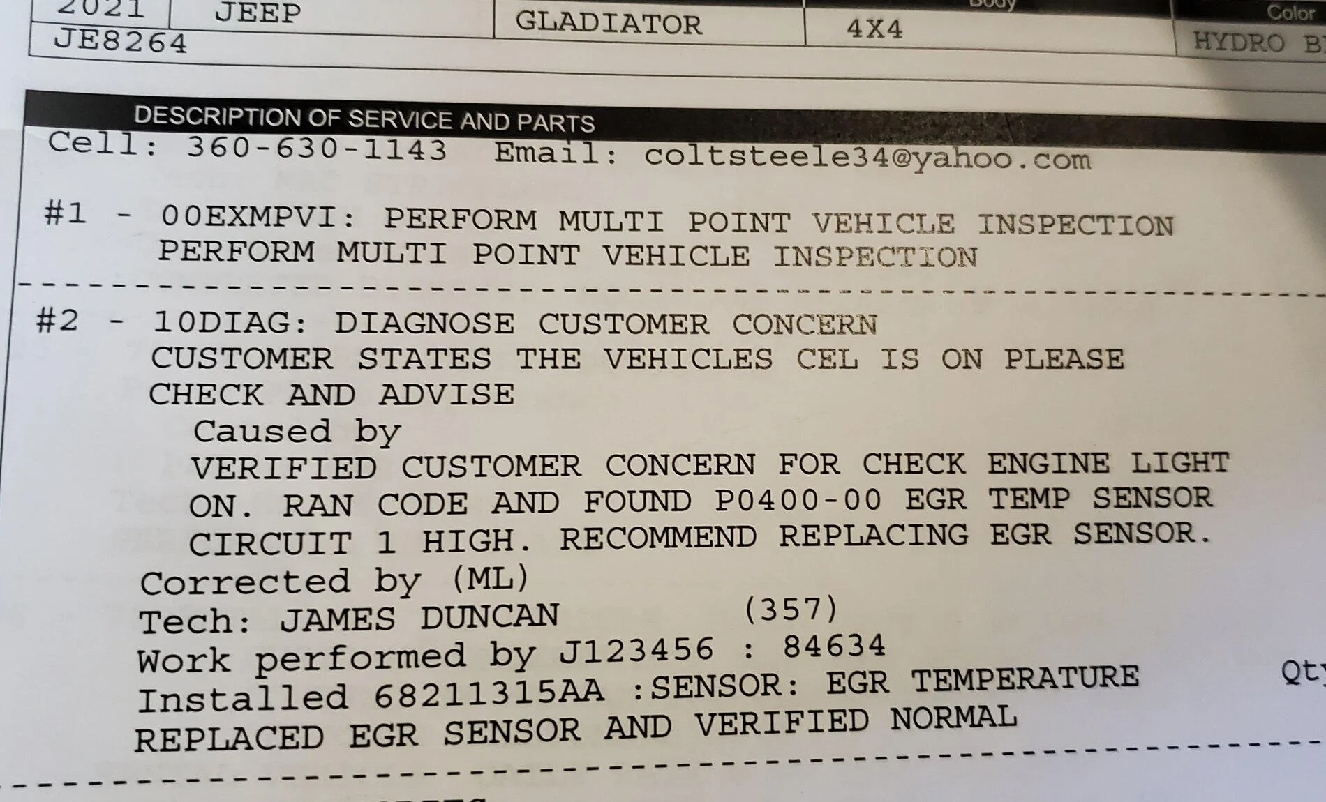 Jeep Gladiator New vehicle, already issues 20210614_204825