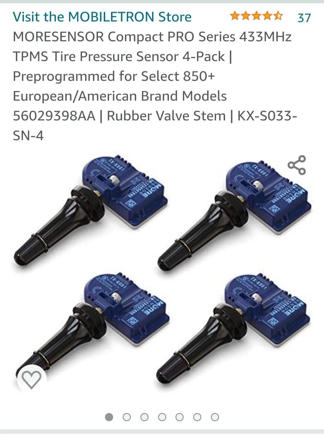 Jeep Gladiator WTB 4 TPMS sensors Screenshot_20210615-143702_Amazon Shopping
