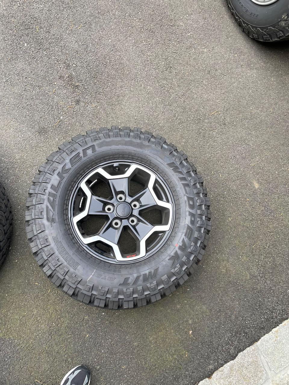 Jeep Gladiator Black Rubicon wheels and Falken Wildpeak MT tires GladiatorWheels - 3