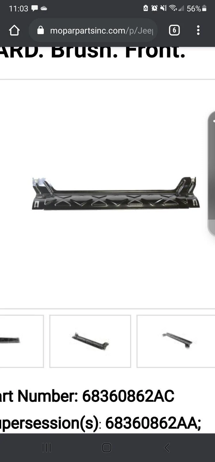 Jeep Gladiator Rubicon plastic bumper parts Screenshot_20210616-110340_Chrom