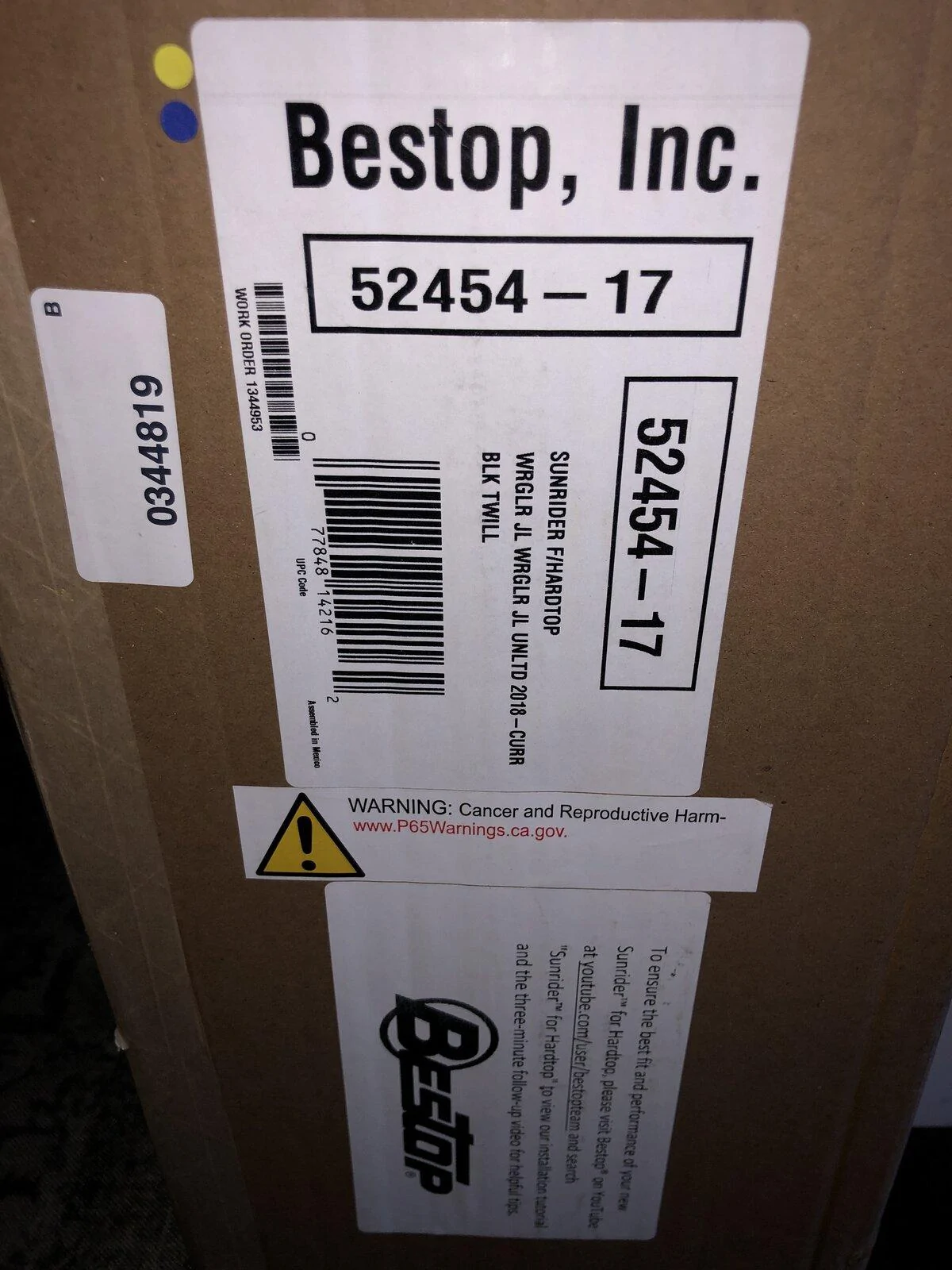 Jeep Gladiator F/S Bestop Sunrider in Twill (New in Box) PRICE DROP A3B03C82-6123-49CC-9989-6D49BEA39F0C