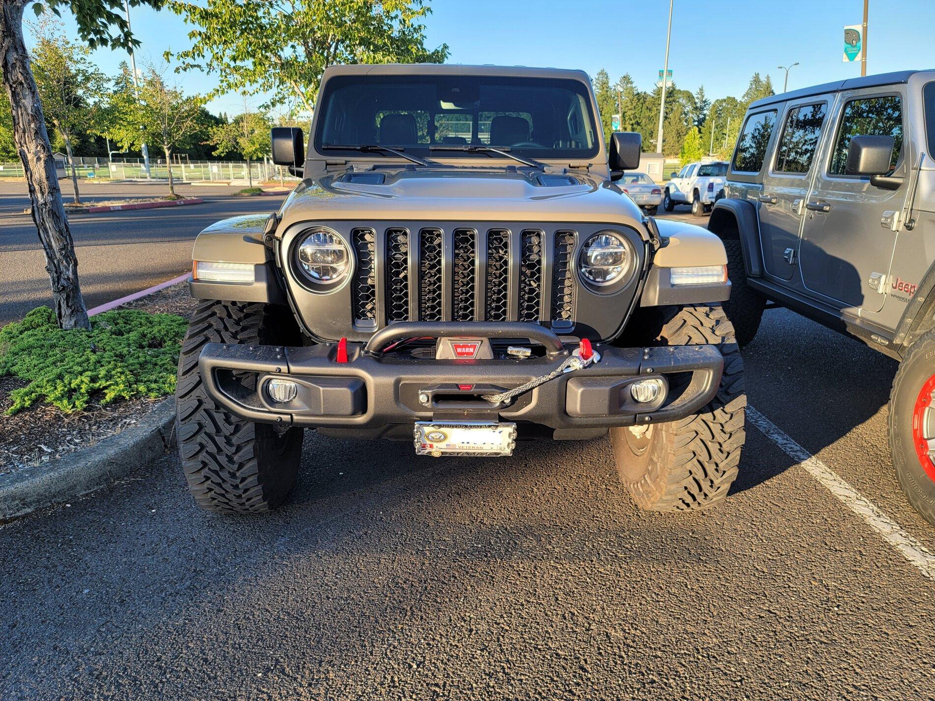 Jeep Gladiator Black Satin Grille from MOPAR Jeep front