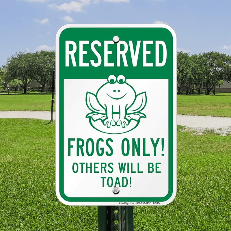 Jeep Gladiator Using Gladiator As A Toad? reserved-frogs-only-sign-k-9304_pl