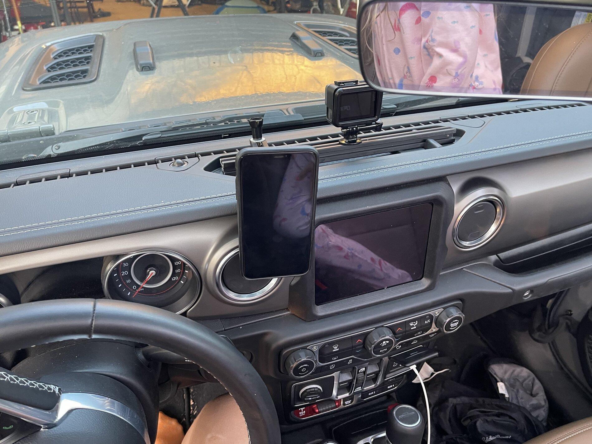 Jeep Gladiator Phone/cam mount DIY for cheap. Looks great too! 308F13C0-DE5A-4F7F-A785-6F5A574DBF04
