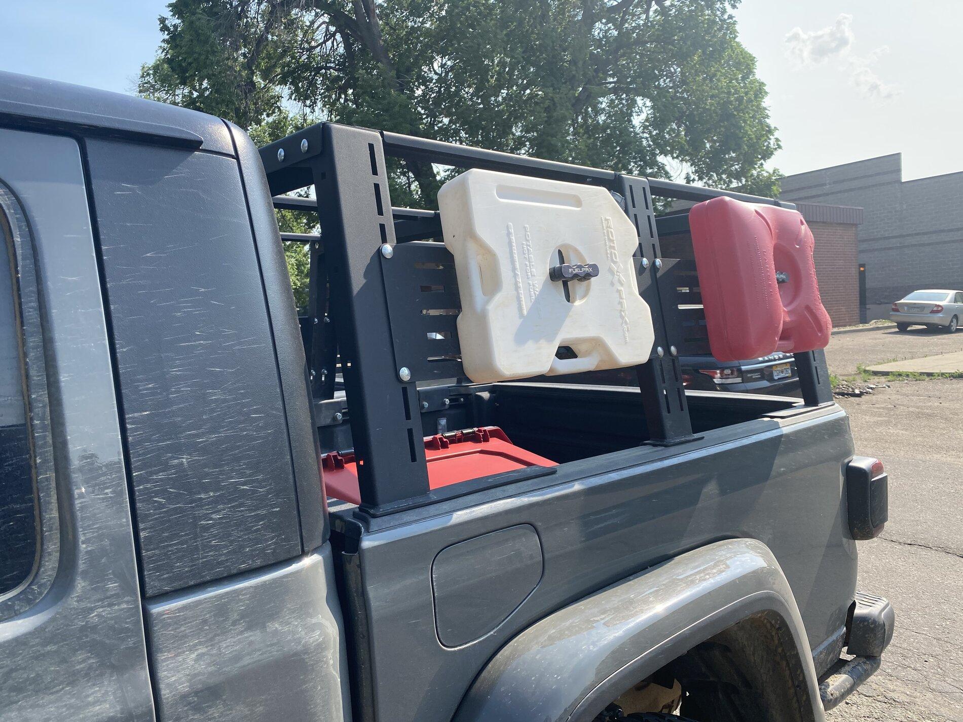 Jeep Gladiator Rebel off-road Xplor bed rack full height 03FEC8EB-2A80-4398-A79E-C8EF22E30589