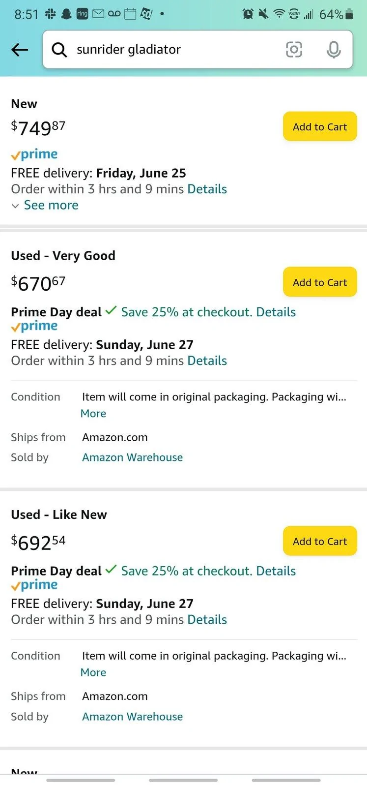 Jeep Gladiator Amazon Prime Days Deals? Screenshot_20210621-205118_Amazon Shopping