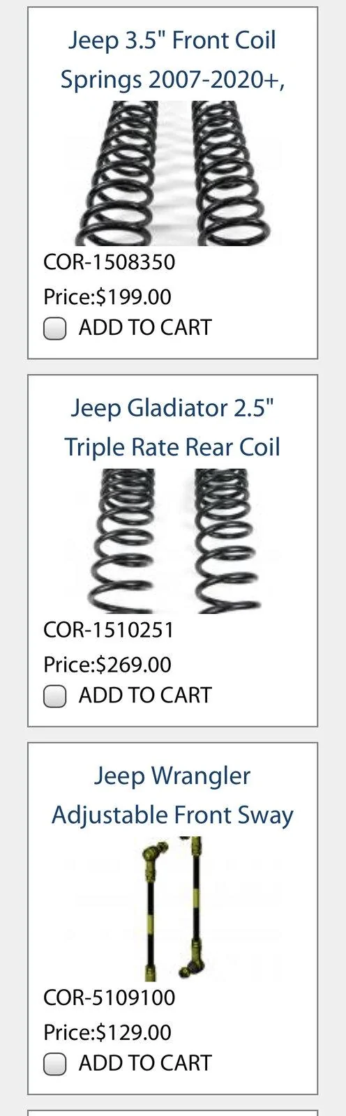 Jeep Gladiator Clayton off road front & rear coils, front sway bar end links, with 4 fox shocks $1200 shipped C4259F19-2B32-41F9-BCFB-4C0F77B7E388