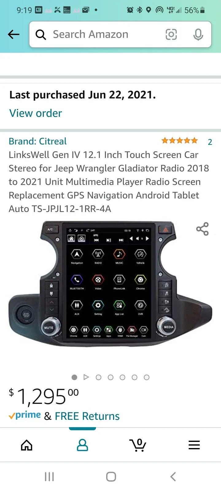 Jeep Gladiator Linkswell T Style Screenshot_20210624-091921_Amazon Shopping