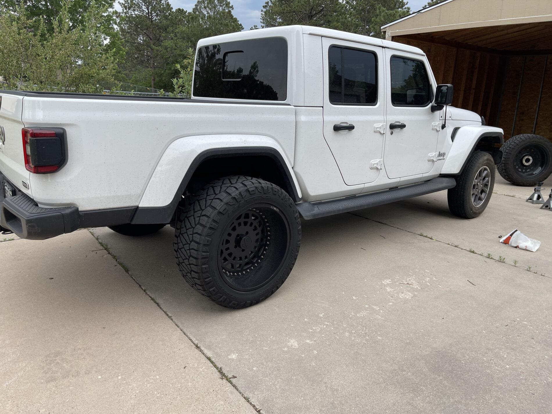 Jeep Gladiator Arkon Triumph 22x12 with tires 2B63D0AA-0729-411F-8128-3990685B5F22