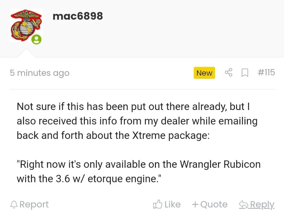 Jeep Gladiator Jeep Announces Wrangler Xtreme Recon Package Screenshot_20210625-134351_Chrom