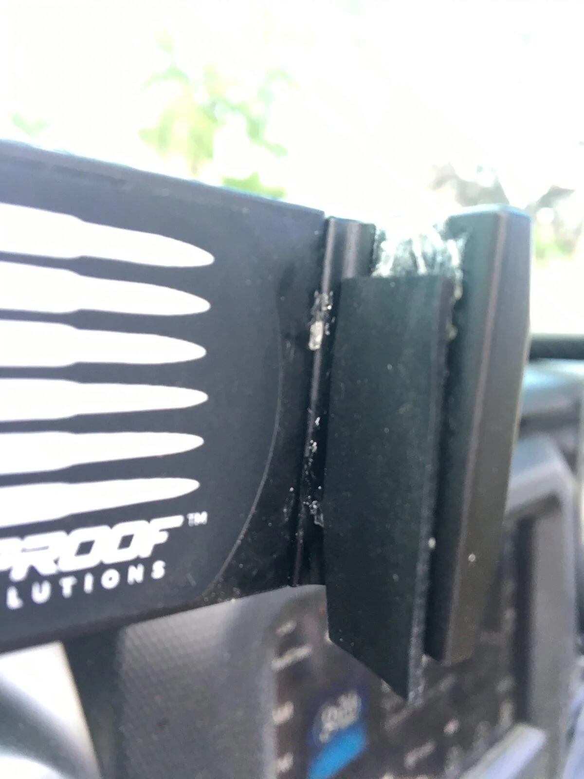 Jeep Gladiator bulletproof phone holder rubber pads coming off Bullet proof phone mount rubber pads