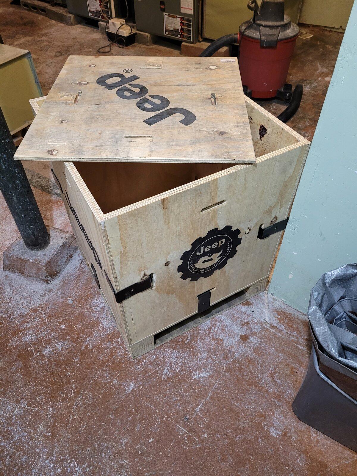 Jeep Gladiator Mopar Wood Crate 20210627_144429