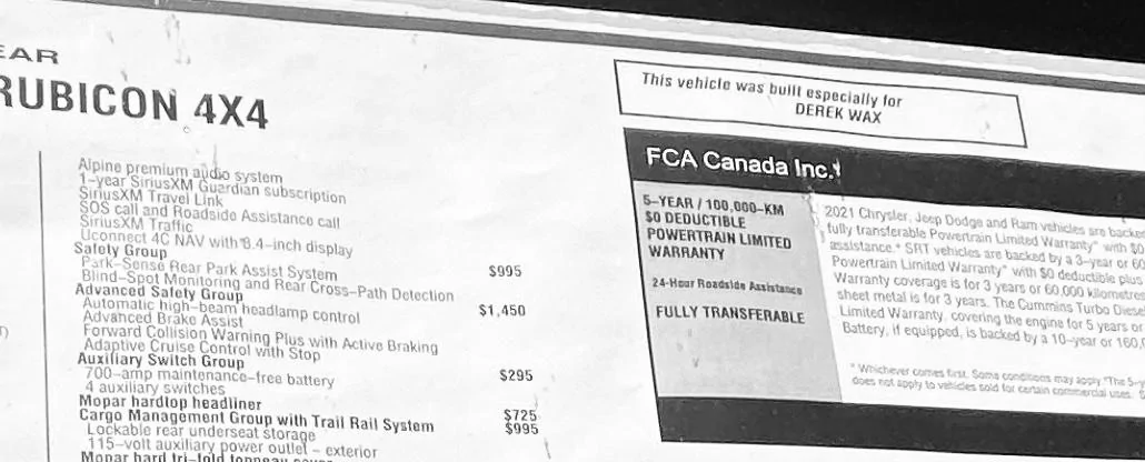 Jeep Gladiator Gladiator Window Sticker and Build Sheet Order Tracking 337F8EF2-5F25-4BAE-A19E-46FE049F603D