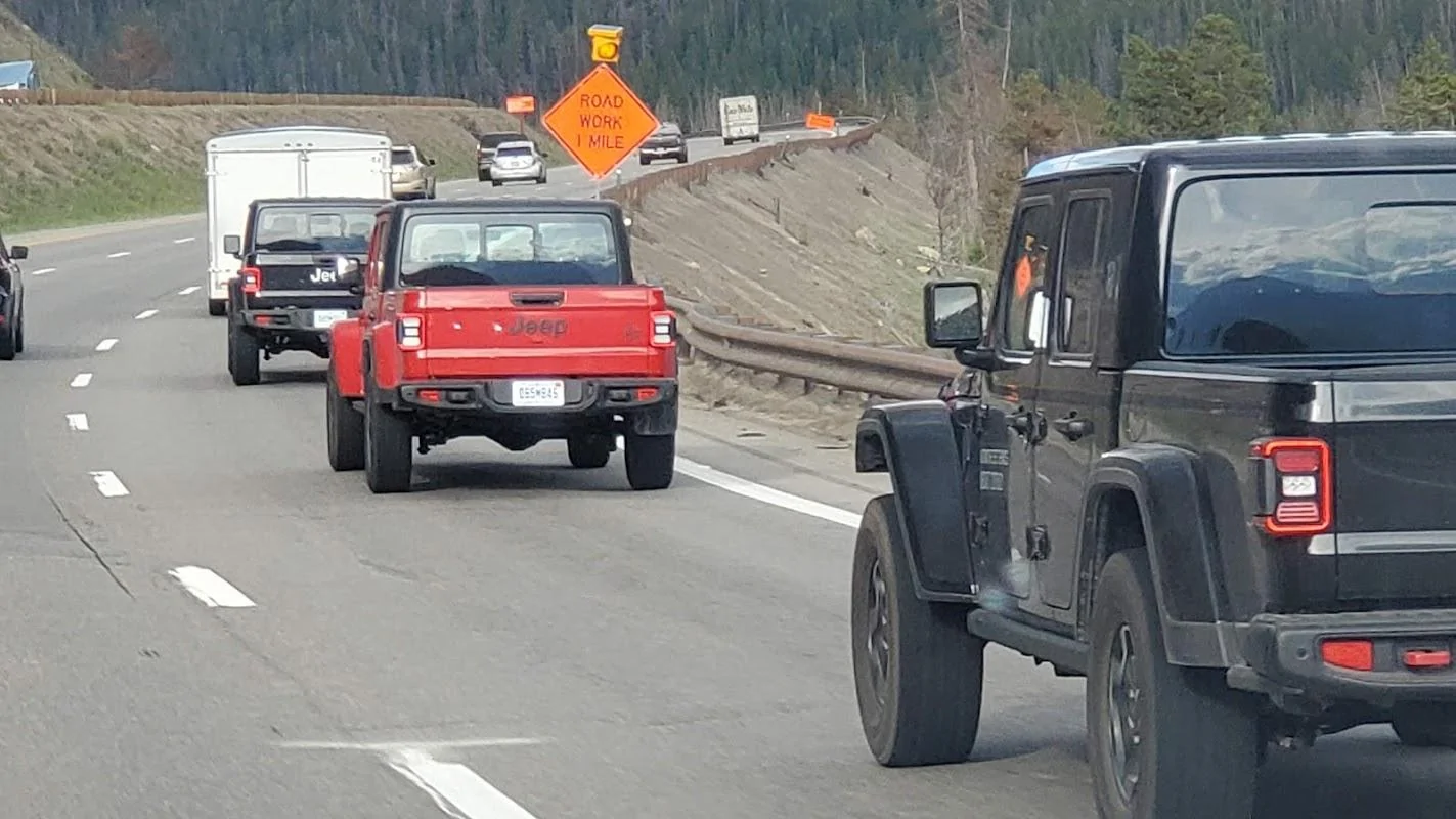 Jeep Gladiator Interesting fleet of JT test mules in Colorado mountains 6-28-21 PIX ATTACHED 20210628_182457
