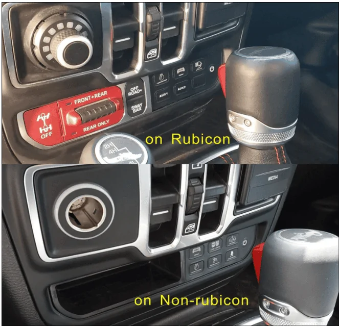 Jeep Gladiator Installing Vos300 under-dash switch set and a 12 volt power socket in the armrest console like my JK had. 1625194921874