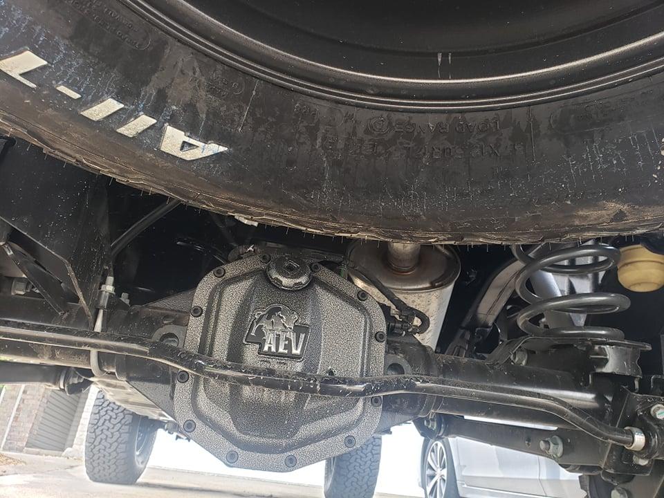 Jeep Gladiator UPDATE: DELIVERED!! Rubicon Diesel: Factory order and Modifications from AEV help with some decisions, tires, wheels, transmission, transfer case pic glad spare tire rear differential 211572024_512294803528913_4854229862067851875_n